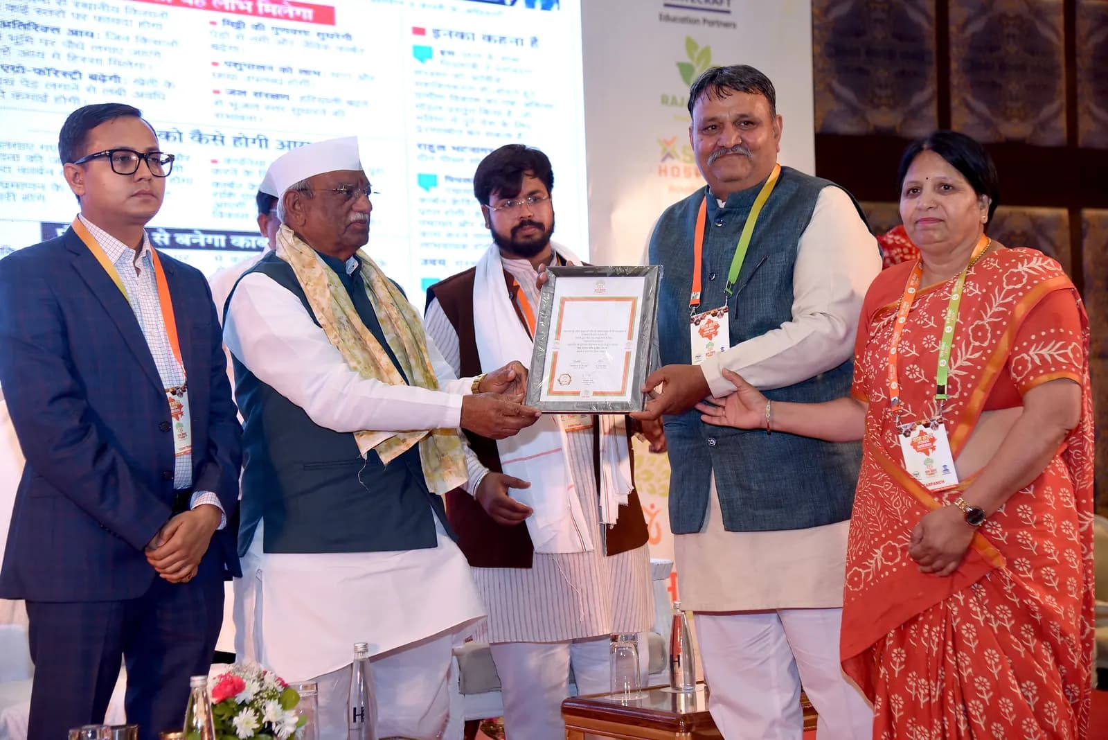 Felicitation at Rajasthan Sarpanch Samvad